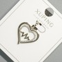 Pendant 'Heart' Xuping with White Crystals, diameter 18x18 mm, length 23.5 mm - Rhodium