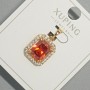 Xuping pendant with red crystal and white rhinestones, diameter 13×15 mm, length 23 mm, 18K gold plating