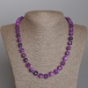 Sugilite necklace, natural stone, faceted cube beads, diameter 9mm +/-, length 50cm +/-