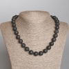 Volcanic Lava Bead Necklace, diameter 12mm+-, length 47cm+