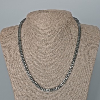 Hematite Flower Necklace, diameter 6×3 mm, length 48 cm