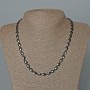 Hematite Oval Necklace, diameter 6x8 mm, length 47 cm