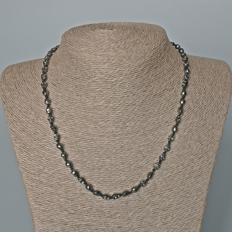 Hematite Skull Necklace, 5x6x5 mm diameter, length 46 cm