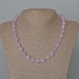 Kunzite Necklace, Natural Stone, Faceted Beads, 10 mm Diameter, 48 cm Length