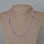 Amethyst Necklace (named after tinted quartz) smooth beads, diameter 6.5 mm, length 47 cm
