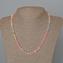 Morganite Necklace with Natural Morganite Beads, 6 mm Diameter ±, Length 49 cm ±