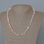 Morganite Necklace, Natural Stone, Faceted Bead, 8 mm Diameter ±, 47 cm Length ±