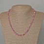 Phosphosiderite Necklace with natural stone, faceted beads, 6 mm diameter, 47 cm length