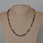 Tourmaline Necklace with Natural Stone, Faceted Bead, 6.5 mm Diameter, 48 cm Length