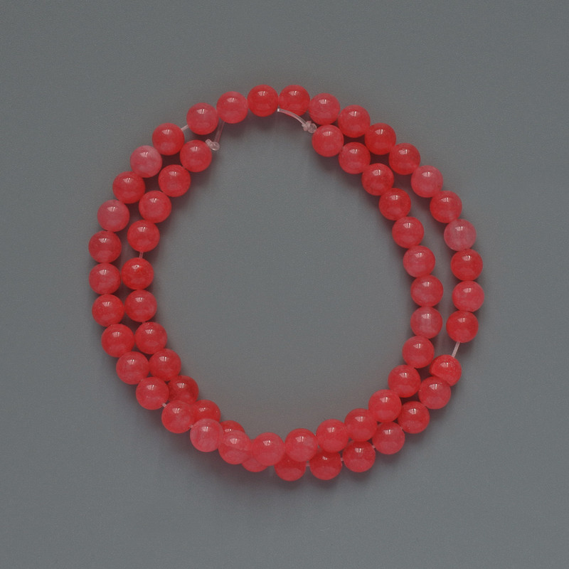 Tourmaline Beads (Imitation), Smooth Round Beads, 6mm Diameter, 37cm Length on Thread