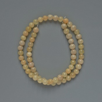 Citrine Beads (Imitation) Smooth Round Beads, 6 mm Diameter, 37 cm Length on Thread