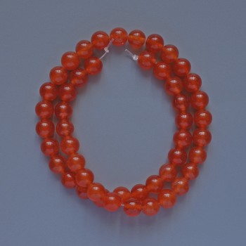 Carnelian Beads (Imitation) Smooth Round Beads, 8 mm diameter, 38 cm length on thread