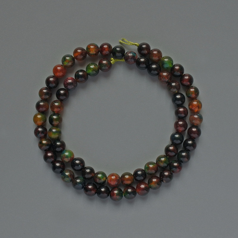 Jasper Beads (Imitation) Smooth Ball, Diameter 6mm ±, Length 38cm ± on Thread