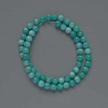 Amazonite beads (imit.) - smooth spheres, diameter 6.5 mm ±, length 36 cm ± on thread