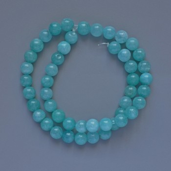 Amazonite Beads (Imitation) Smooth Round Beads, 8 mm Diameter, 37 cm Long on Fishing Line