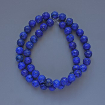 Azurite Beads (Imitation) Smooth Round Bead, Diameter 8mm, Length 39cm on Thread