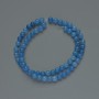 Aquamarine Beads (Imitation) - Smooth Round Beads, 6mm Diameter, 37cm Length on Beading Thread
