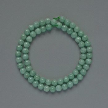 Amazonite beads, natural stone, smooth spheres, 6mm diameter, 38 cm length on thread
