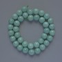 Amazonite Beads, Natural Stone, Smooth Round Beads, Diameter 10 mm, Length 38 cm on Thread
