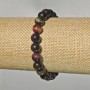 Bracelet Multicolored Cat's Eye Natural Stone Smooth Beads, Diameter 8.5 mm, Length 18 cm +/- (Stretch)