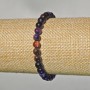 Bracelet with Multicolored Cat's Eye natural stone, smooth beads, diameter 6 mm, length 18 cm, stretch