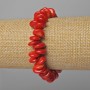 Natural Coral Bracelet - Oval Beads, Diameter approx. 12×4 mm, Length 18 cm (Stretch)