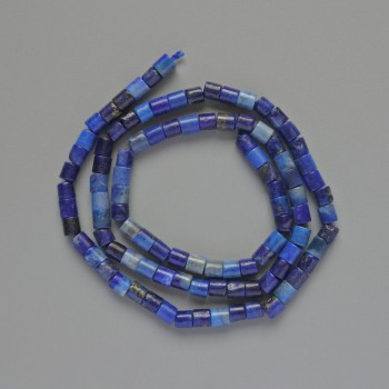 Lazurite beads, natural stone, faceted cut, diameter 4×4 mm ±, length 40 cm ± on thread