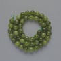 Jadeite beads, smooth ball shape, 8.5 mm diameter, 38 cm length on thread