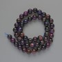 Multicolor Cat's Eye Beads, natural stone, smooth beads, diameter 8.5 mm, length 38 cm on thread