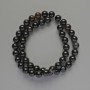 Black agate beads, natural stone, smooth round beads, diameter 8mm, length 38cm, on beading thread