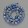 Blue Aventurine Beads, natural stone, faceted round beads, 8 mm diameter, 37 cm length on thread