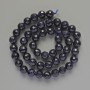 Aventurine Beads 'Night of Cairo' Synthetic Faceted Round Beads, 8 mm diameter, 37 cm length on thread