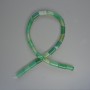 Lime green agate natural stone cylindrical beads, 8x16 mm diameter, 38 cm long on thread