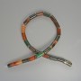 Beads of Brazilian Agate, natural stone cylindrical, diameter 8x16 mm, length approximately 38 cm on beading thread