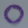 Sugilite beads (imitation) smooth spheres, 6.5 mm diameter, 39 cm length on thread