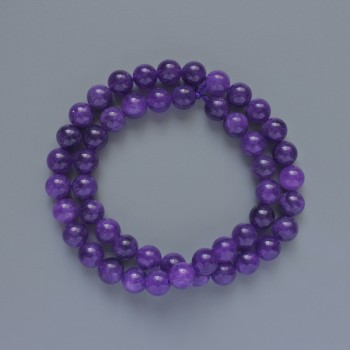 Lepidolite Beads (Imitation) Smooth Bead, 8mm diameter, 38cm length on thread