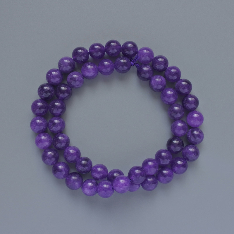 Lepidolite Beads (Imitation) Smooth Bead, 8mm diameter, 38cm length on thread