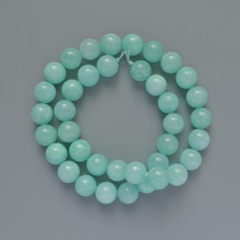 Amazonite Beads - Smooth Round Bead, 10 mm diameter, 38 cm length on thread