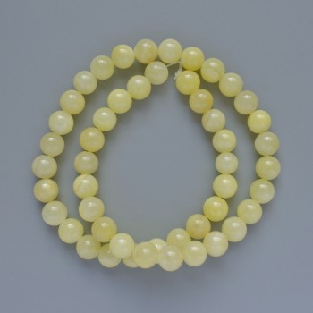 Citrine Beads (Acrylic Imitation) Smooth Bead, diameter 8.5 mm, length 40 cm on fishing line