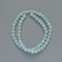 Aquamarine Beads (Imitation Acrylic) Smooth Beads, 6mm Diameter ±, 40cm Length ± on Beading Thread
