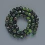 Zoisite Beads, Natural Stone, Faceted Cubes, 7mm Diameter, 38cm Length on Thread