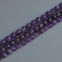 Amethyst beads natural stone smooth ball, diameter 10mm+-, length 39cm+- on thread