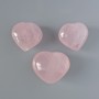 (per 100 g.)"Heart" Rose Quartz souvenir natural stone, diameter assorted 40×36 mm ± from 60 g