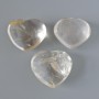 (per 100 g.)"Heart" Mountain Crystal natural souvenir stone, diameter assortment 36x27 mm +/- from 25 g
