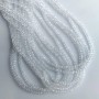 Beads Czech Crystal Clear White 'Rondelle', diameter 3.5x2.5 mm, length 40 cm