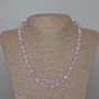 Lavender Amethyst Necklace with natural stone smooth beads, 8.5 mm diameter, 49 cm long