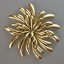 Brooch-pendant Chrysanthemum Flower Golden Metal 75×72 mm