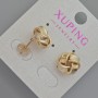 Xuping Stud Earrings, 12 mm Diameter, 18K Gold Plating