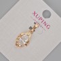 Xuping pendant with white crystal, diameter 24x11 mm ± 18K gold plating