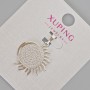 Pendant Xuping "Sun" with white crystals, diameter 27x19 mm ± Rhodium